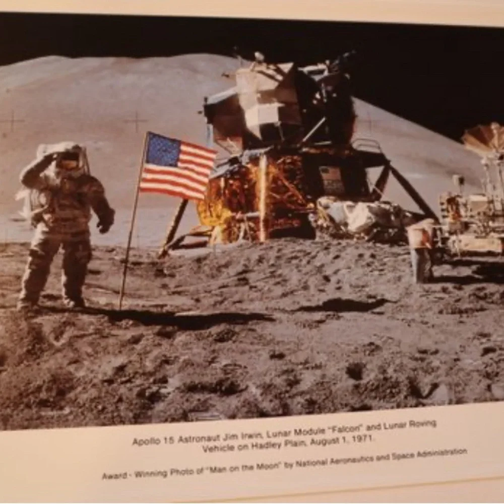 NASA Apollo 15 Jim Irwin Lunar Module Falcon 1971 Man On The Moon Photo